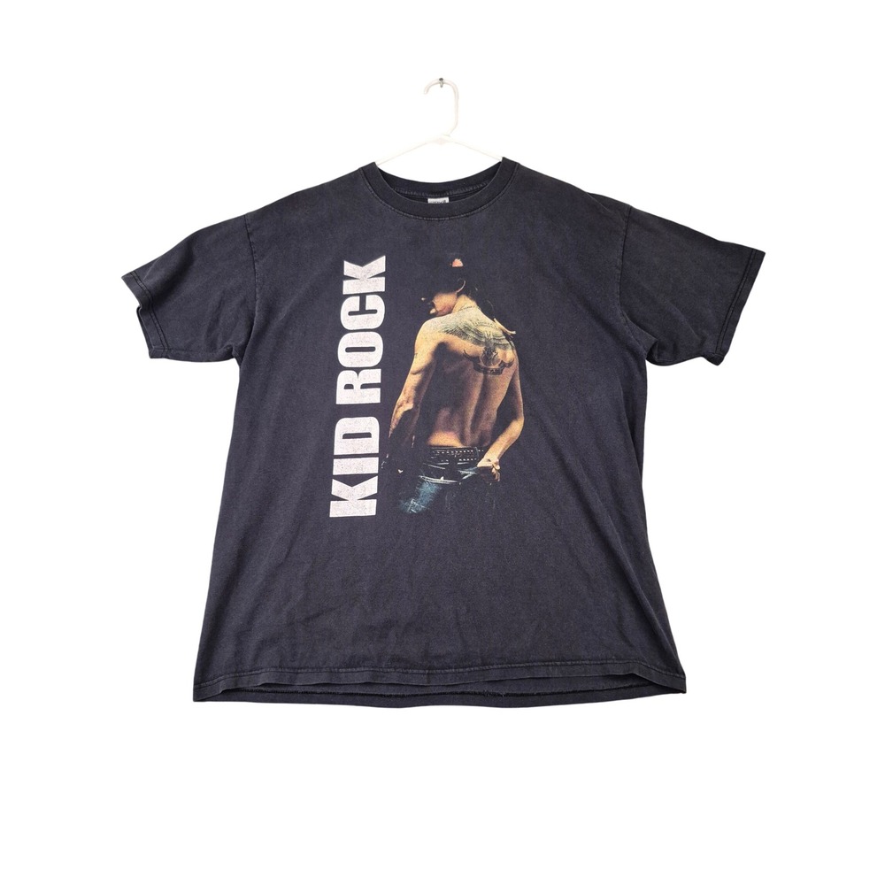 Kid Rock Graphic T-Shirt Mens Black Eagle Tattoo Music Concert Tee Sz XL Y2K VTG